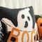 Glitzhome® 14" Hooked Halloween Ghost "BOO" Pillow